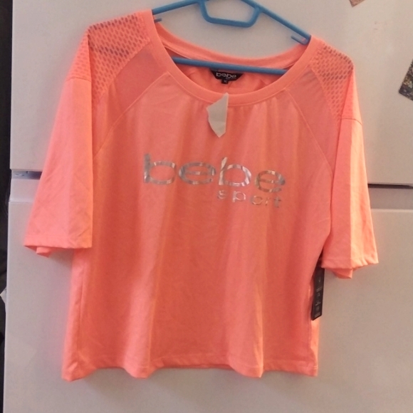 Women's bebe sport Neo Mango Double Mesh tee size M - Picture 3 of 11